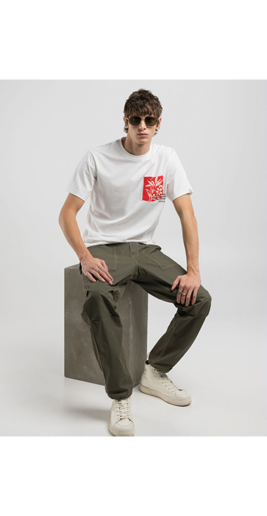 コットンジャ－ジーポケットプリントＴシャツ 詳細画像